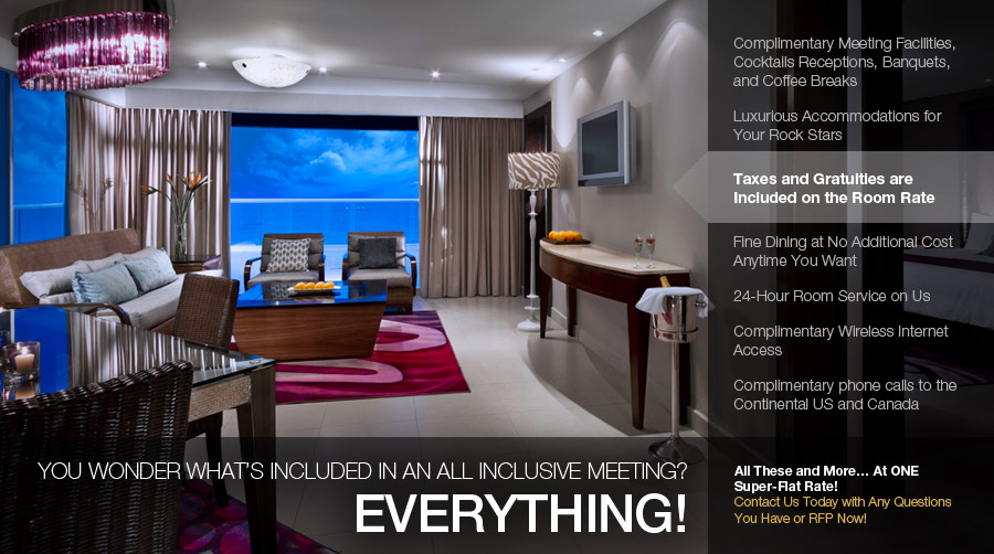 One of the rooms at the Hard Rock Hotel